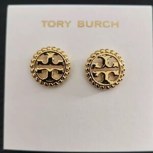 Tory Burch Gold Logo Earrings